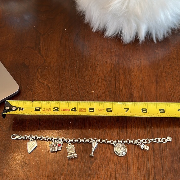 Brighton NEVADA Charm Bracelet martini cards poker chips roulette wheel dice - Picture 5 of 8